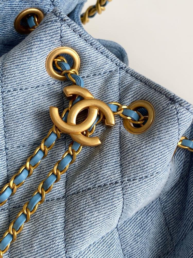 Denim Bucket Bag