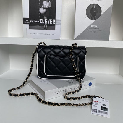 Gold Leather Top Handle Bag