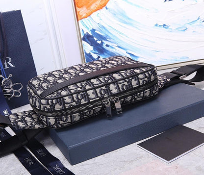 Elegant Refined Black Printed Calfskin Shoulder Bag