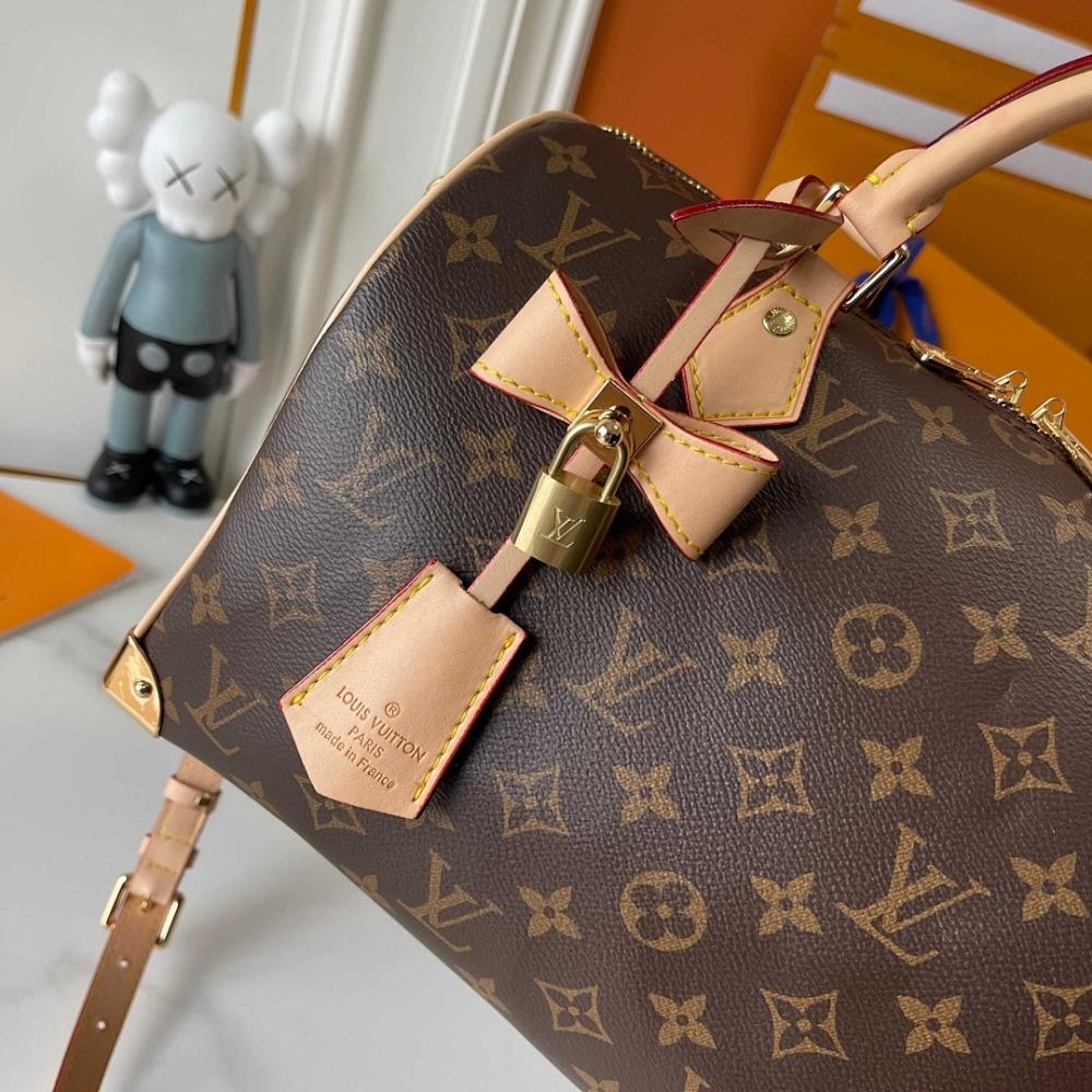 Speedy Monogram Leather Shoulder Bag