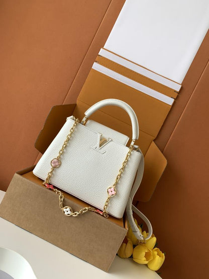 Gold Top Handle Bag