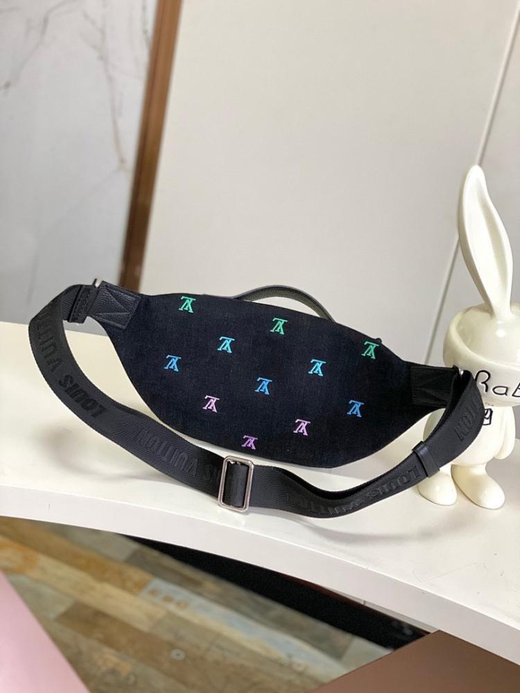 Modern Stylish Monogram Denim Crossbody Bag