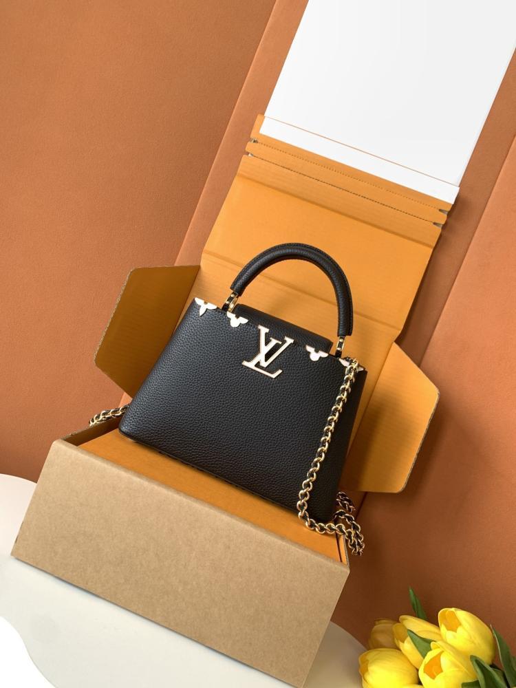 Capucines Leather Top Handle Bag
