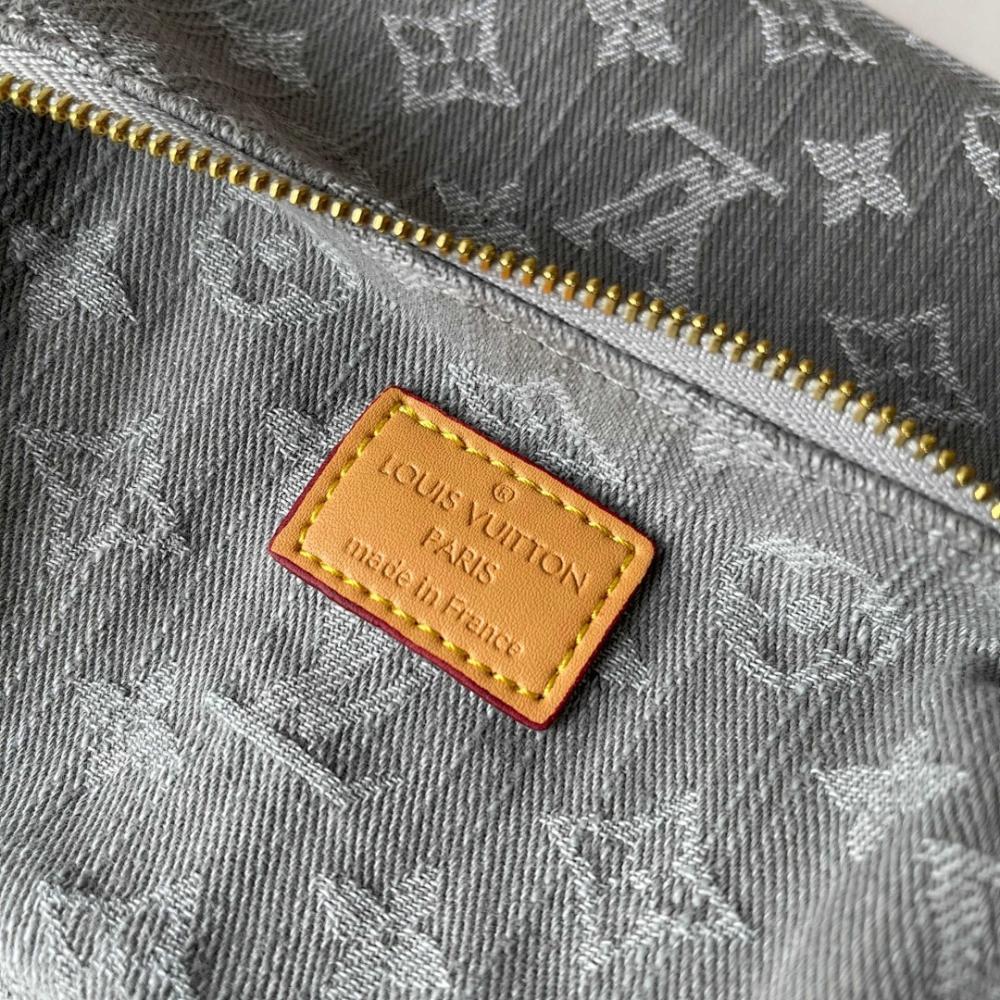 Modern Gold Denim Shoulder Bag – Limited Edition