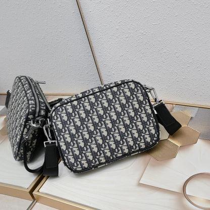 Saddle Black Printed Jacquard Shoulder Bag