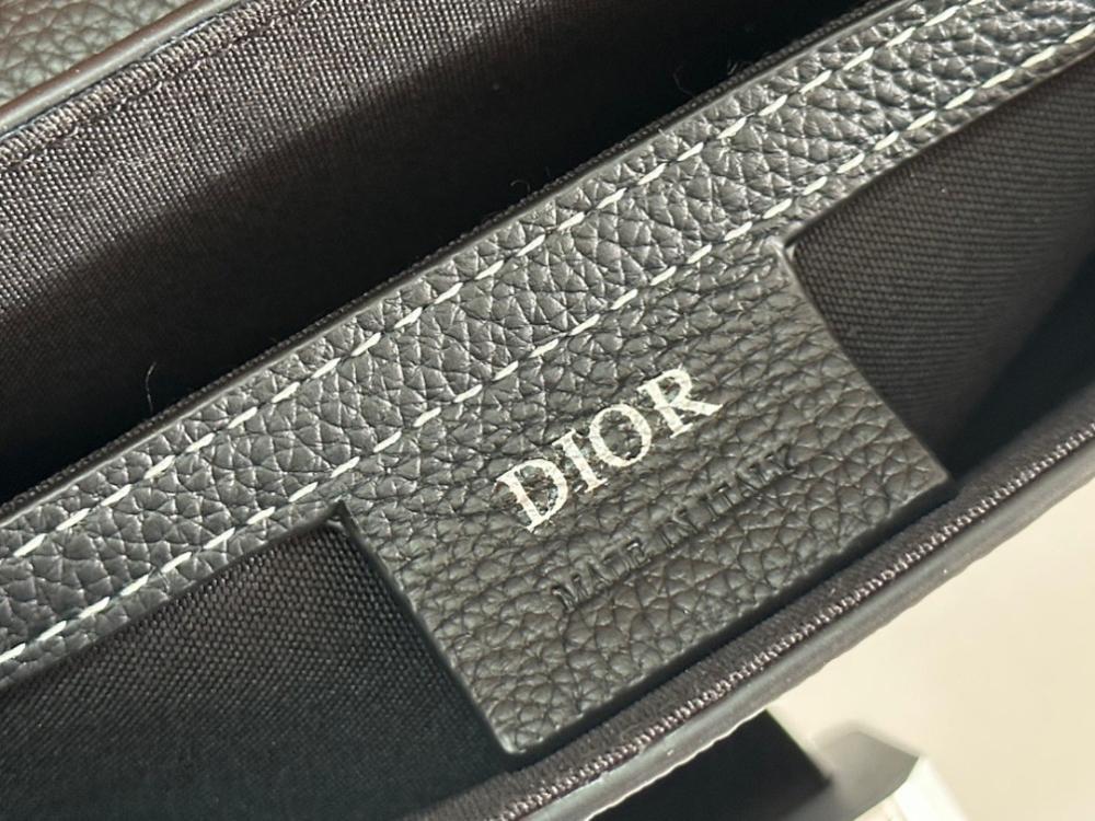 Saddle Grey Calfskin Shoulder Bag
