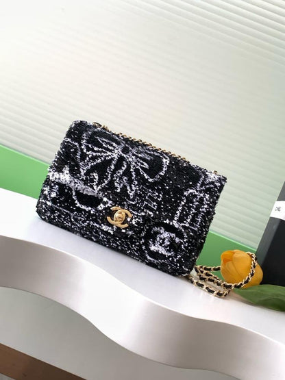 Embroidered Top Handle Bag