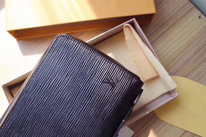 Classic Elegant Black Monogram Leather Wallet