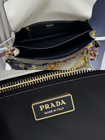 Gold Leather Top Handle Bag