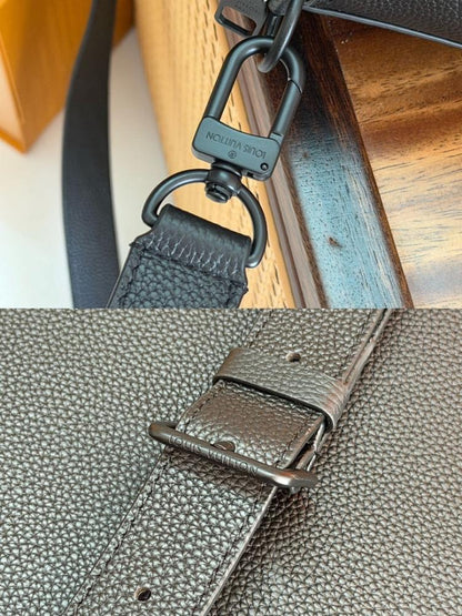 Elegant Refined Brown Quilted Leather Shoulder Bag