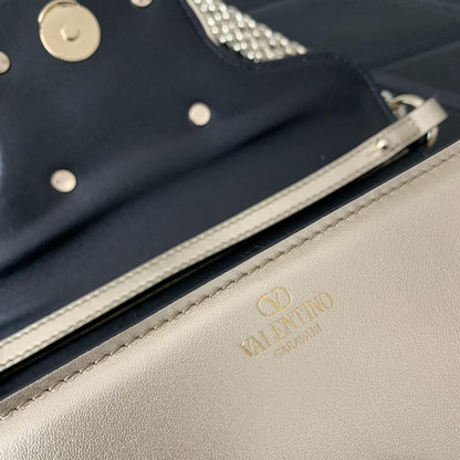 Crystal-Embellished Calfskin Wallet