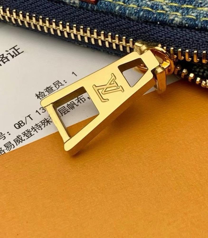 Stylish Refined Blue Calfskin Wallet