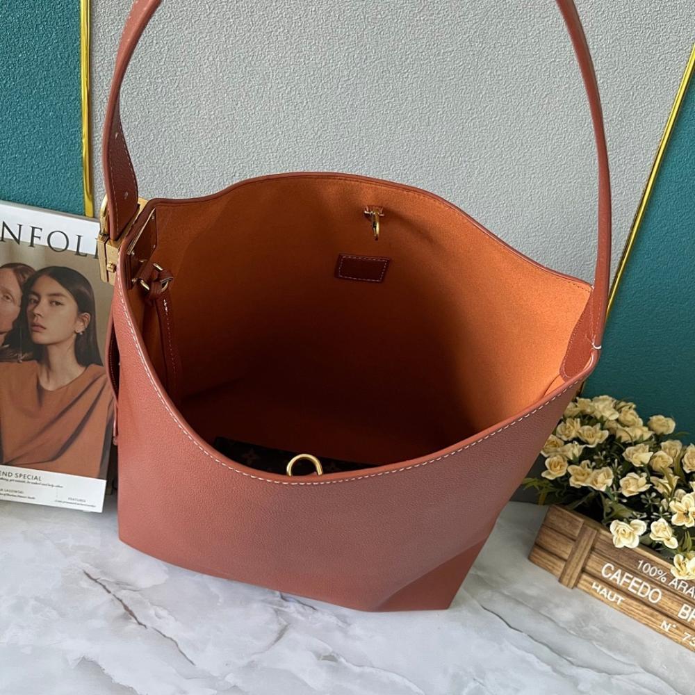 Classic Refined Monogram Leather Hobo Bag