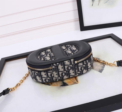 Modern Elegant Black Calfskin Shoulder Bag