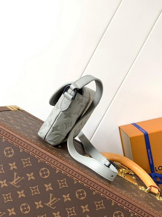 Modern Luxury Monogram Leather Shoulder Bag