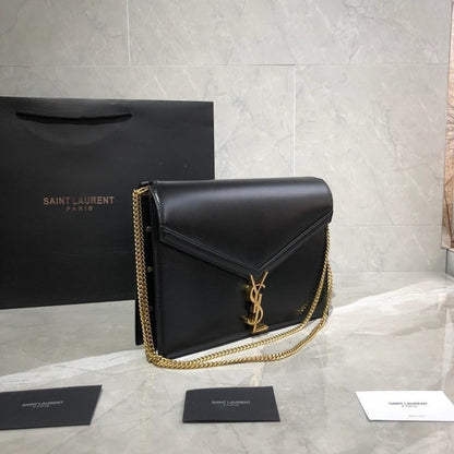 Modern Elegant Black Calfskin Top Handle Bag