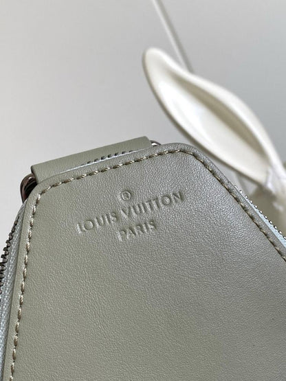 Stylish Refined Green Canvas Top Handle Bag