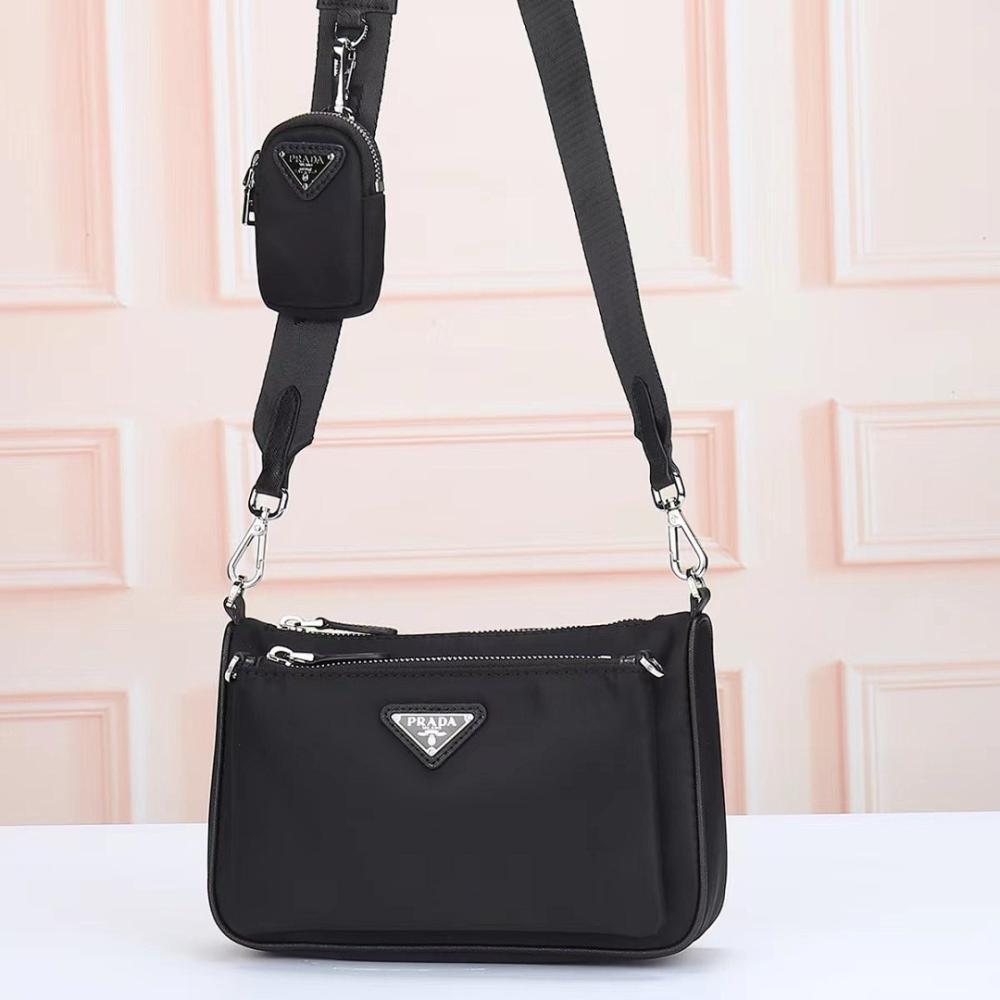 Elegant Refined Nylon Shoulder Bag