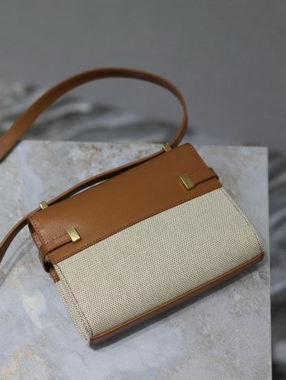 Modern Refined Leather Crossbody Bag