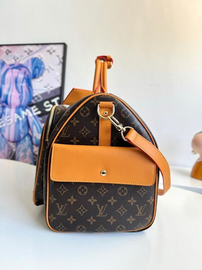Keepall Monogram Leather Travel Bag