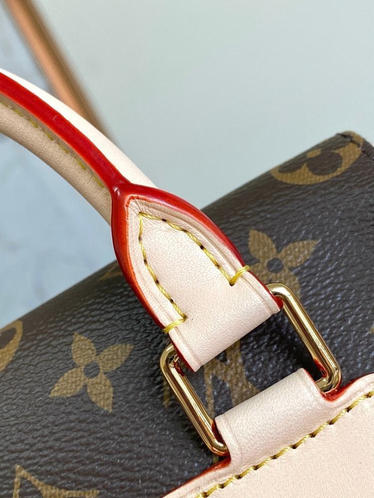 Elegant Refined Leather Top Handle Bag
