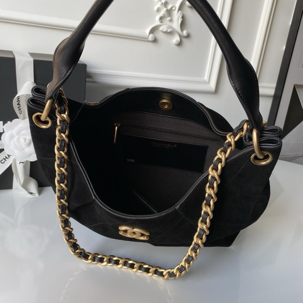 Gold Leather Hobo Bag