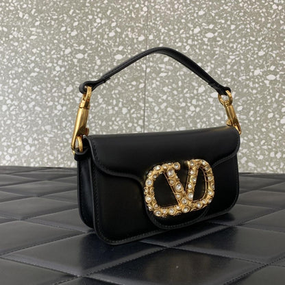 Crystal-Embellished Calfskin Wallet
