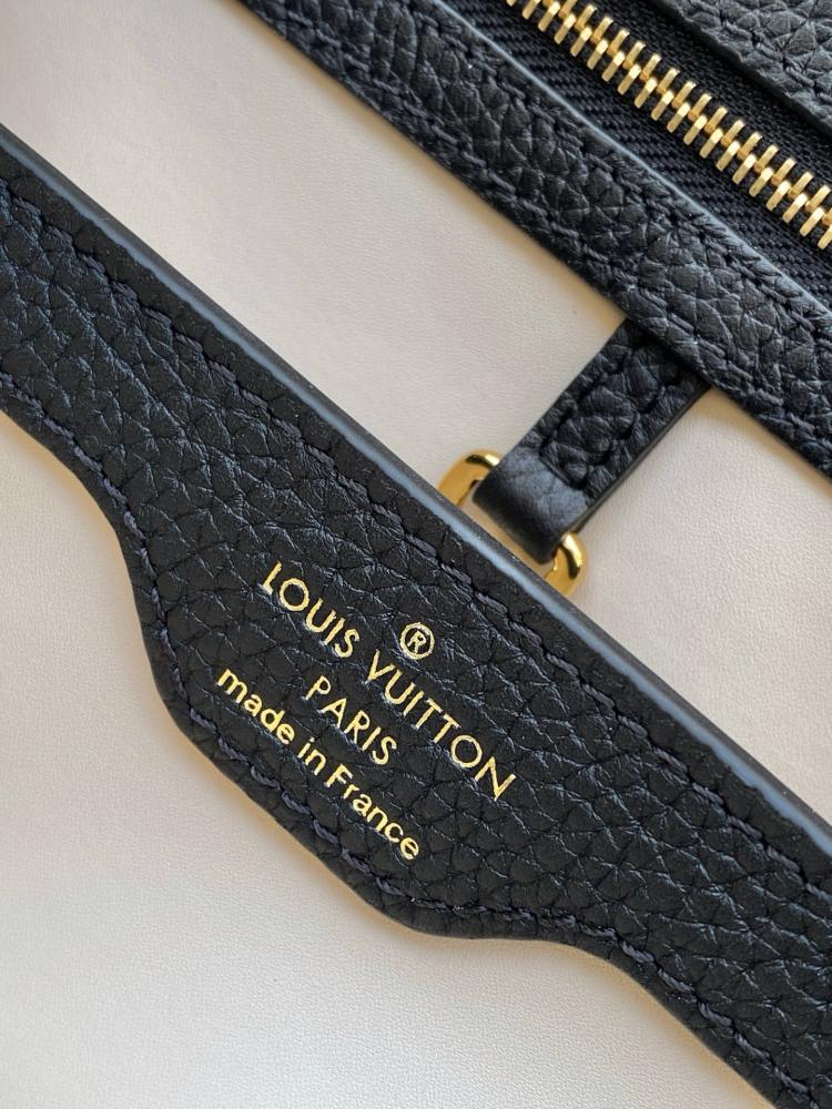 Gold Leather Top Handle Bag