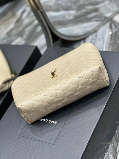 Modern Elegant Gold Quilted Lambskin Bag