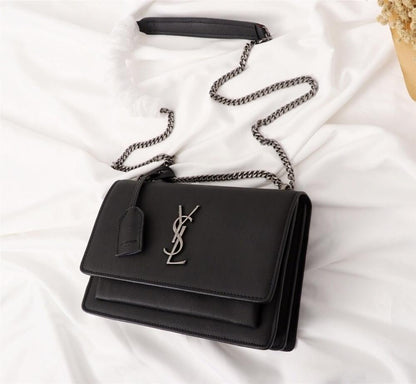 Modern Luxury Pink Leather Shoulder Bag