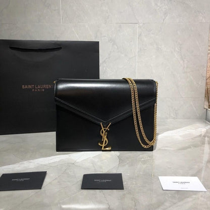 Modern Elegant Black Calfskin Top Handle Bag