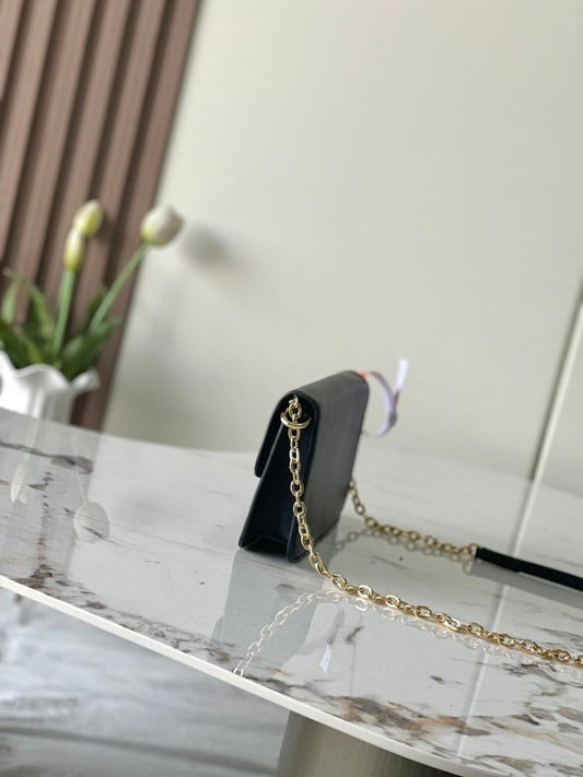 Elegant Monogram Leather Top Handle Bag – Special Edition