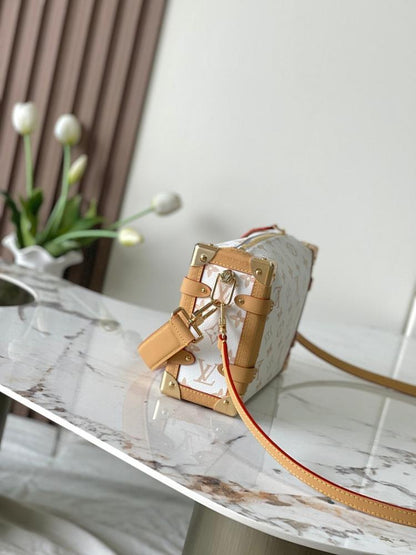 Modern Refined Monogram Leather Shoulder Bag