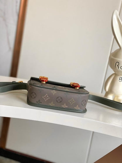 Luxury Elegant Monogram Leather Shoulder Bag