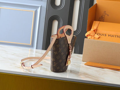 Modern Italian-Inspired Monogram Leather Travel Bag
