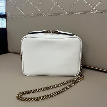 VLogo Signature Gold Leather Shoulder Bag