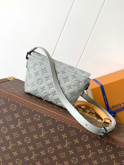 Modern Luxury Monogram Leather Shoulder Bag