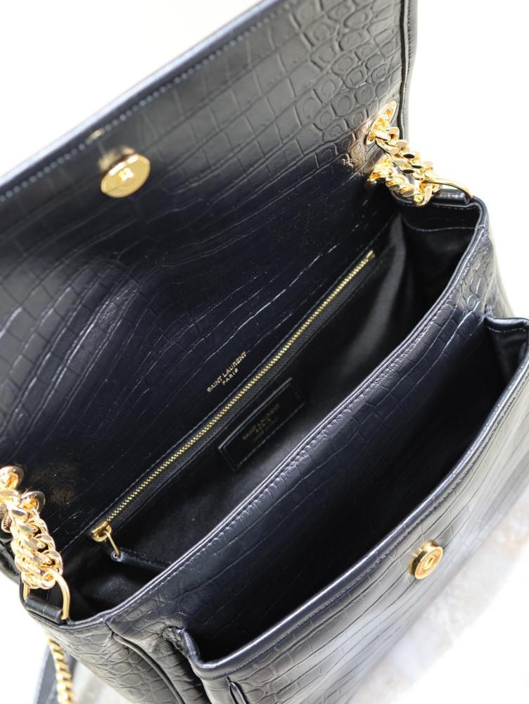 Gold Leather Top Handle Bag