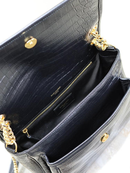 Gold Leather Top Handle Bag