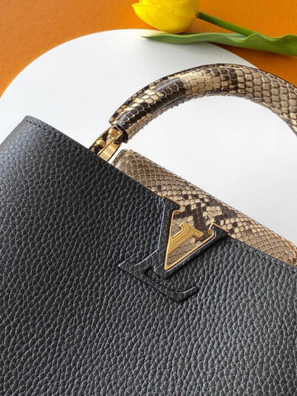 Luxury Calfskin Top Handle Bag
