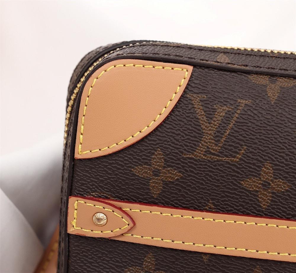 Soft Trunk Monogram Leather Shoulder Bag