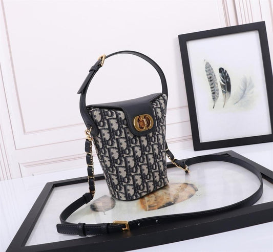 Classic Luxury Monogram Calfskin Shoulder Bag