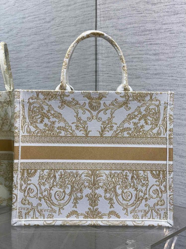Gold Embroidered Tote Bag