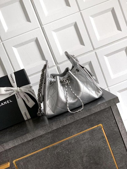 Silver Hobo Bag