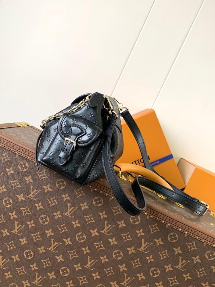 Italian-Inspired Stylish Monogram Calfskin Shoulder Bag