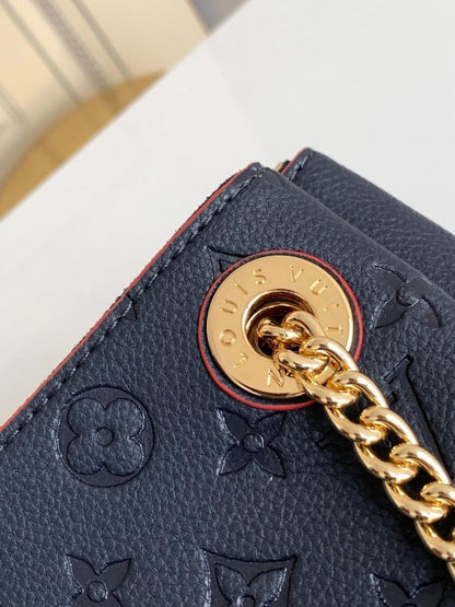 Italian-Inspired Stylish Gold Calfskin Shoulder Bag