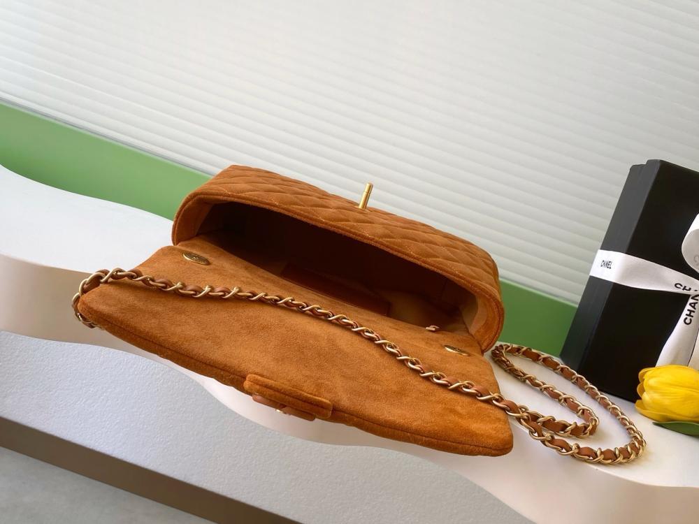 Alma Gold Suede Top Handle Bag