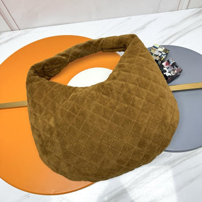 Suede Top Handle Bag