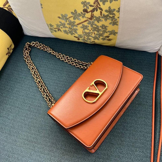 VLogo Signature Calfskin Shoulder Bag