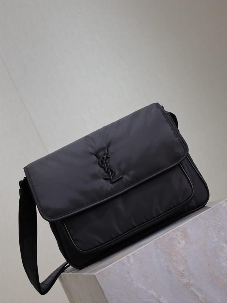 Classic Luxury Black Nylon Crossbody Bag